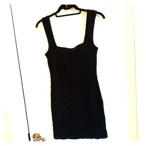 Free People Black Textured Bodycon EUC